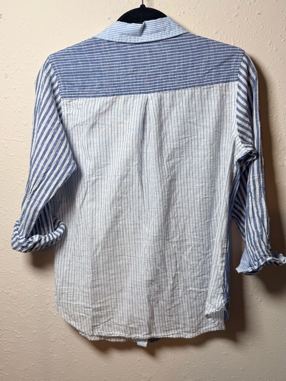 Japna Mixed Stripe Cotton Button Front Shirt Coastal Classic Lightweight summer - Picture 6 of 10